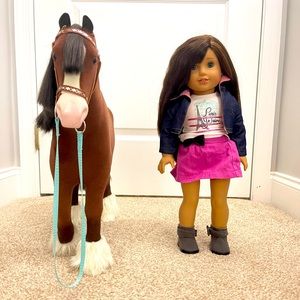 American Girl Doll and Horse